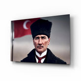 Ataturk Glass Wall Art.