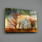 Autumn Trees Glass Wall Art.