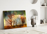 Autumn Trees Glass Wall Art.