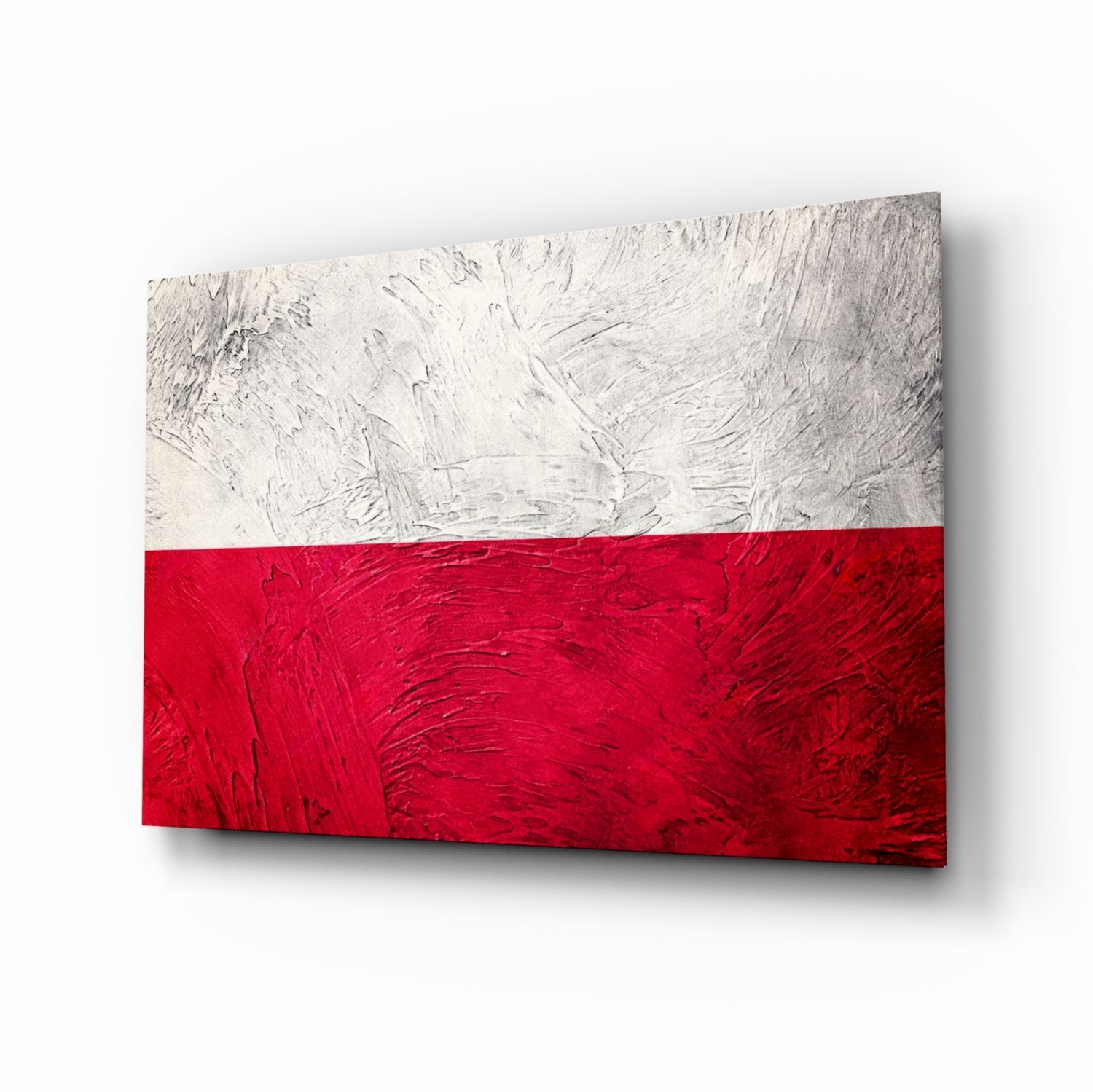 Flag of Poland Glass Wall Art.