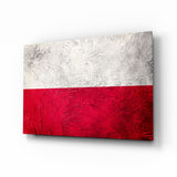 Flag of Poland Glass Wall Art.