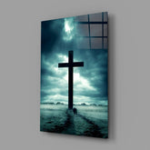 Cross Glass Wall Art.