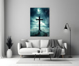 Cross Glass Wall Art.