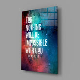 Nothing Impossible Glass Wall Art.