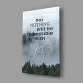 Nothing Impossible Glass Wall Art.