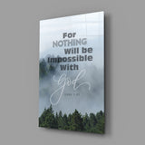 Nothing Impossible Glass Wall Art.