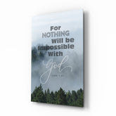 Nothing Impossible Glass Wall Art.