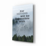 Nothing Impossible Glass Wall Art.