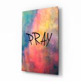 Pray Glass Wall Art.