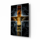 Lion Glass Wall Art.