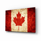 Flag of Canada Flag Glass Wall Art.