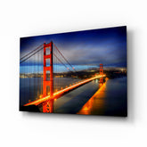 Golden Gate Bridge Glass Wall Art.