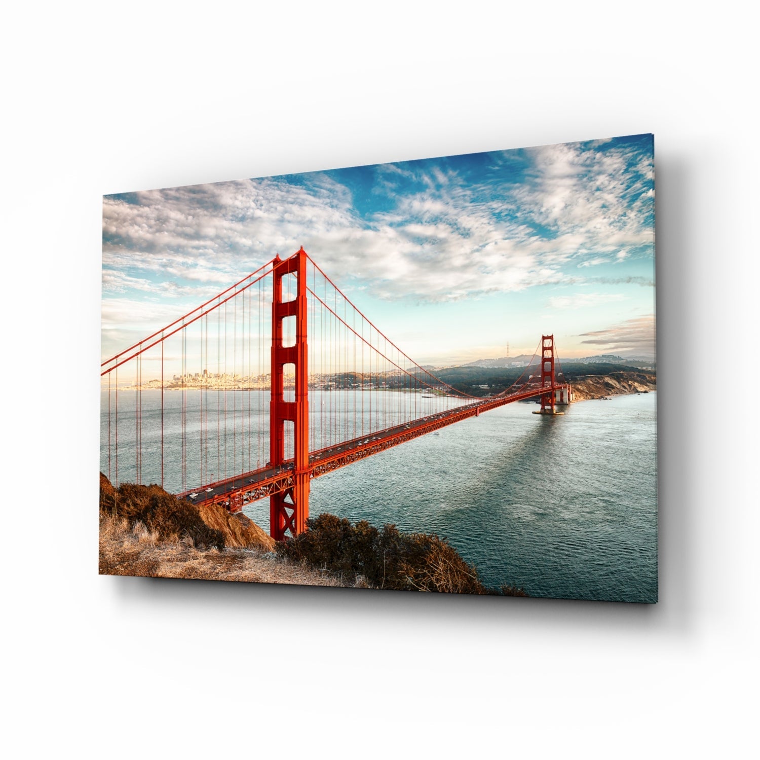 Golden Gate Bridge Glass Wall Art.
