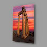Temple of Apollo Glass Wall Art.