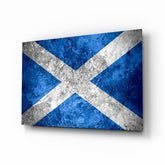 Flag of Scotland Glass Wall Art.