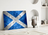 Flag of Scotland Glass Wall Art.