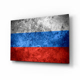 Flag of Russia Glass Wall Art.