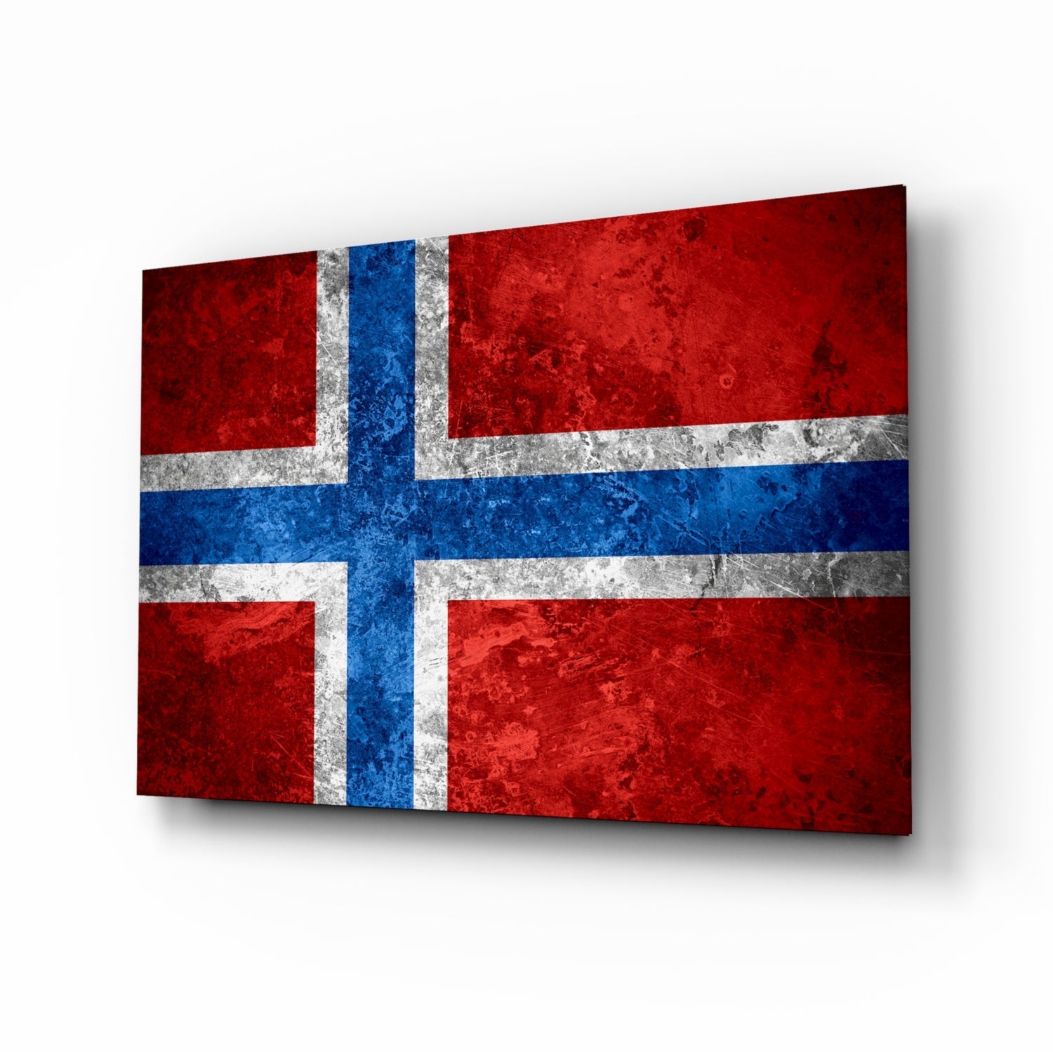 Flag of Norway Glass Wall Art.