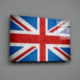 Flag of the United Kingdom Glass Wall Art.