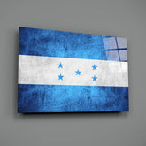 Flag of Honduras Glass Wall Art.