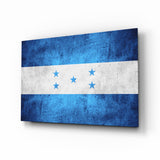 Flag of Honduras Glass Wall Art.