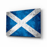 Flag of Scotland Glass Wall Art.