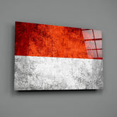 Flag of Indonesia Glass Wall Art.