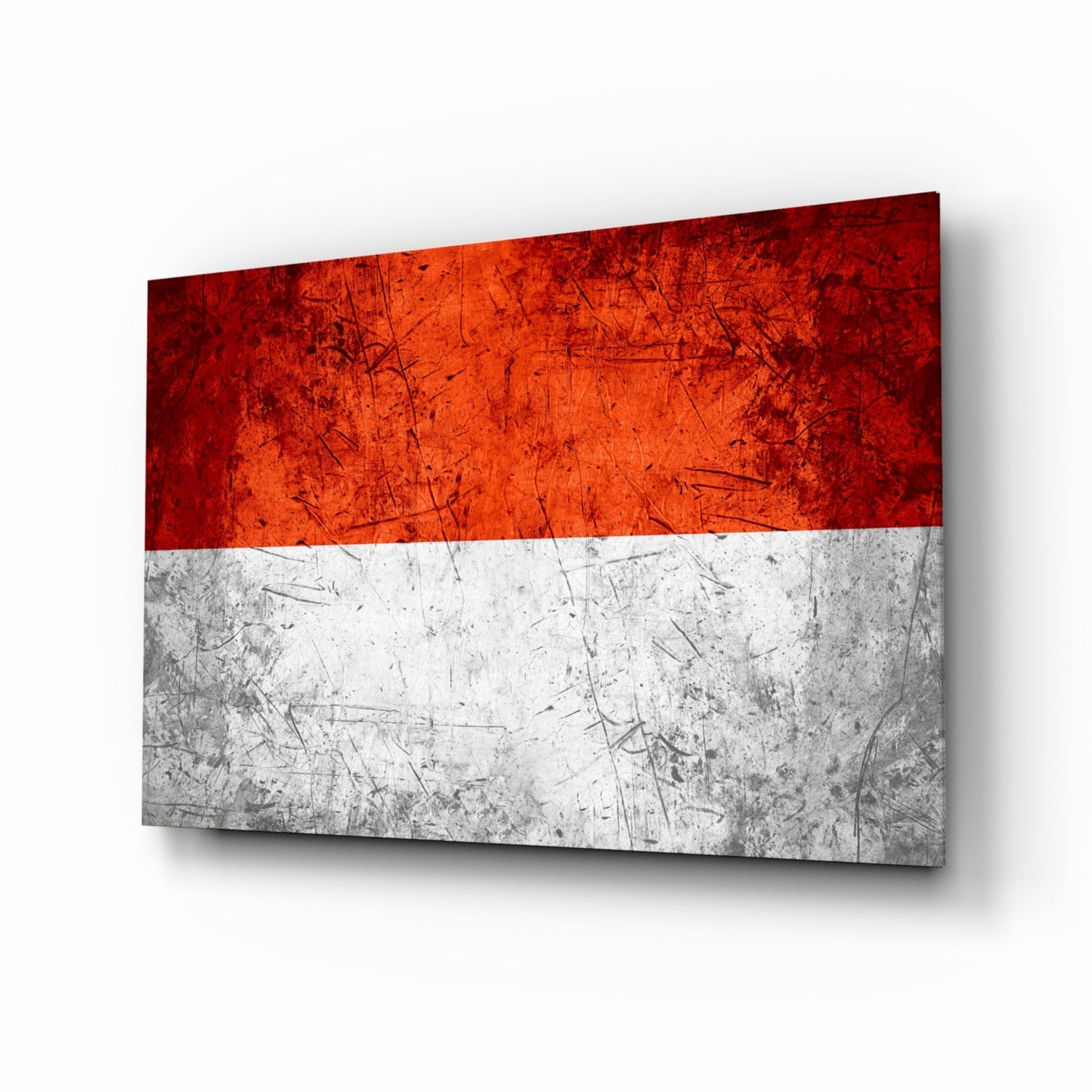 Flag of Indonesia Glass Wall Art.