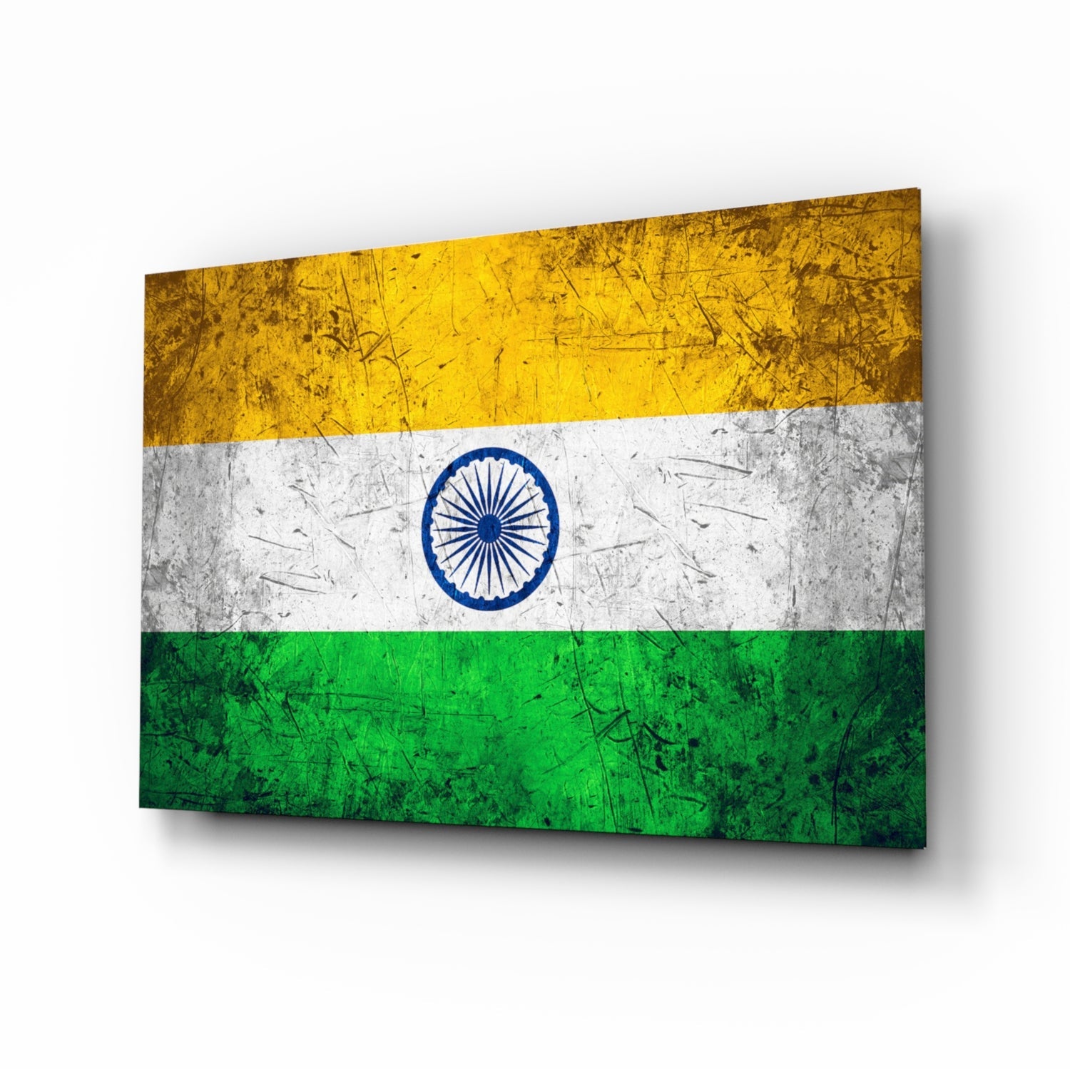 Flag of India Glass Wall Art.