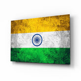 Flag of India Glass Wall Art.