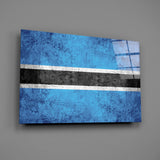 Flag of Botswana Glass Wall Art.