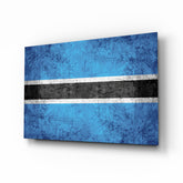 Flag of Botswana Glass Wall Art.