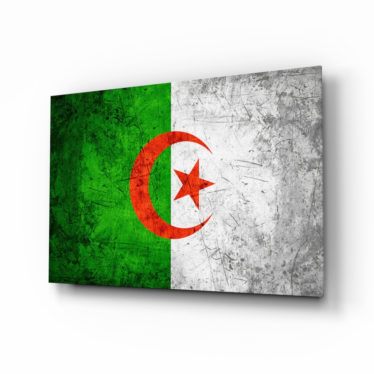 Flag of Algeria Glass Wall Art.