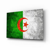 Flag of Algeria Glass Wall Art.