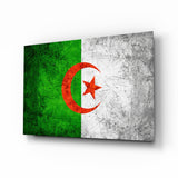 Flag of Algeria Glass Wall Art.