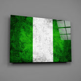 Flag of Nigeria Glass Wall Art.