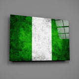 Flag of Nigeria Glass Wall Art.