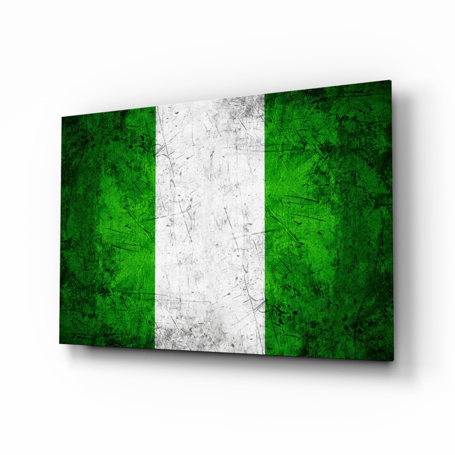 Flag of Nigeria Glass Wall Art.