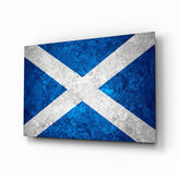 Flag of Scotland Glass Wall Art.