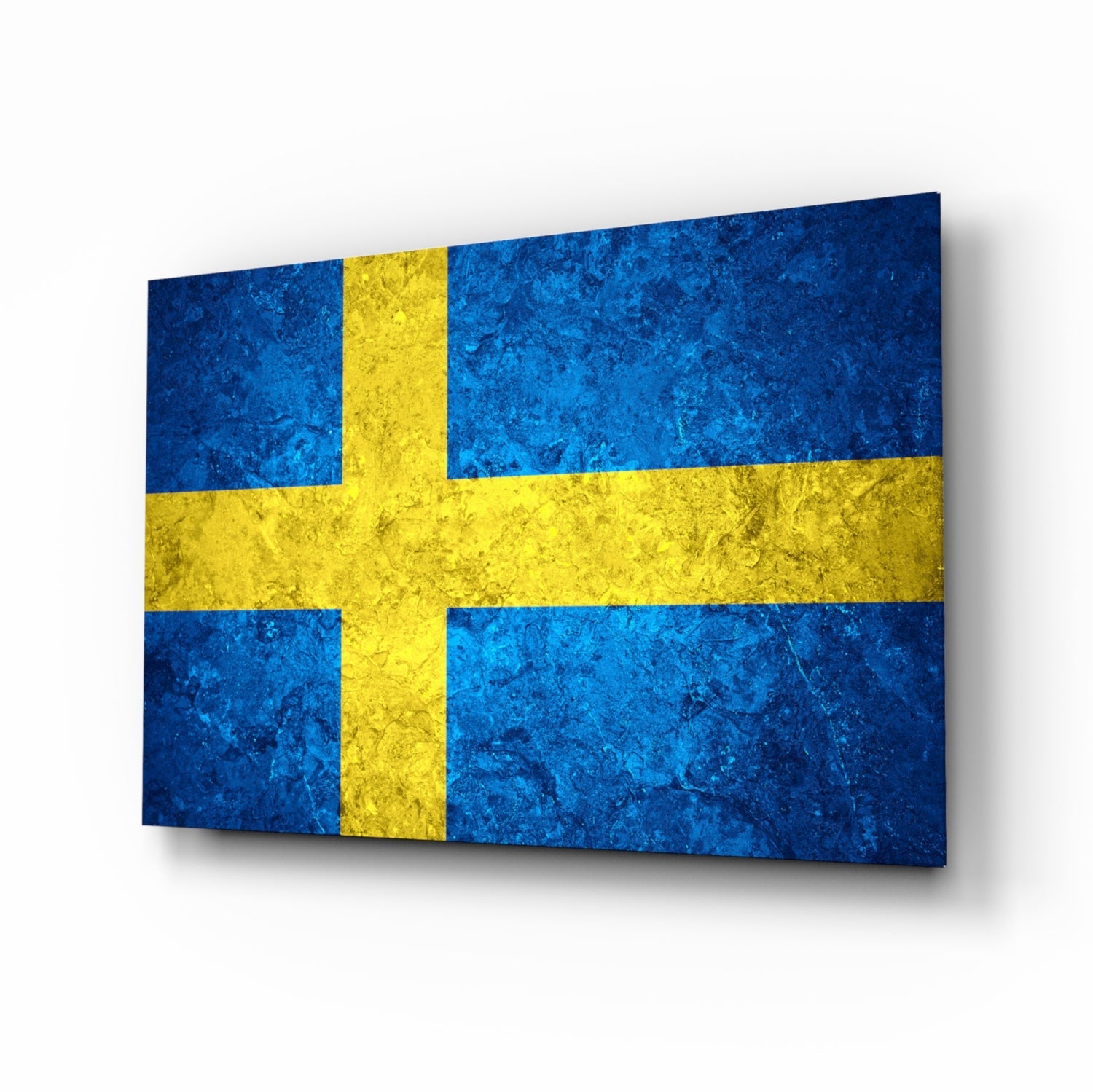 Flag of Sweden Glass Wall Art.