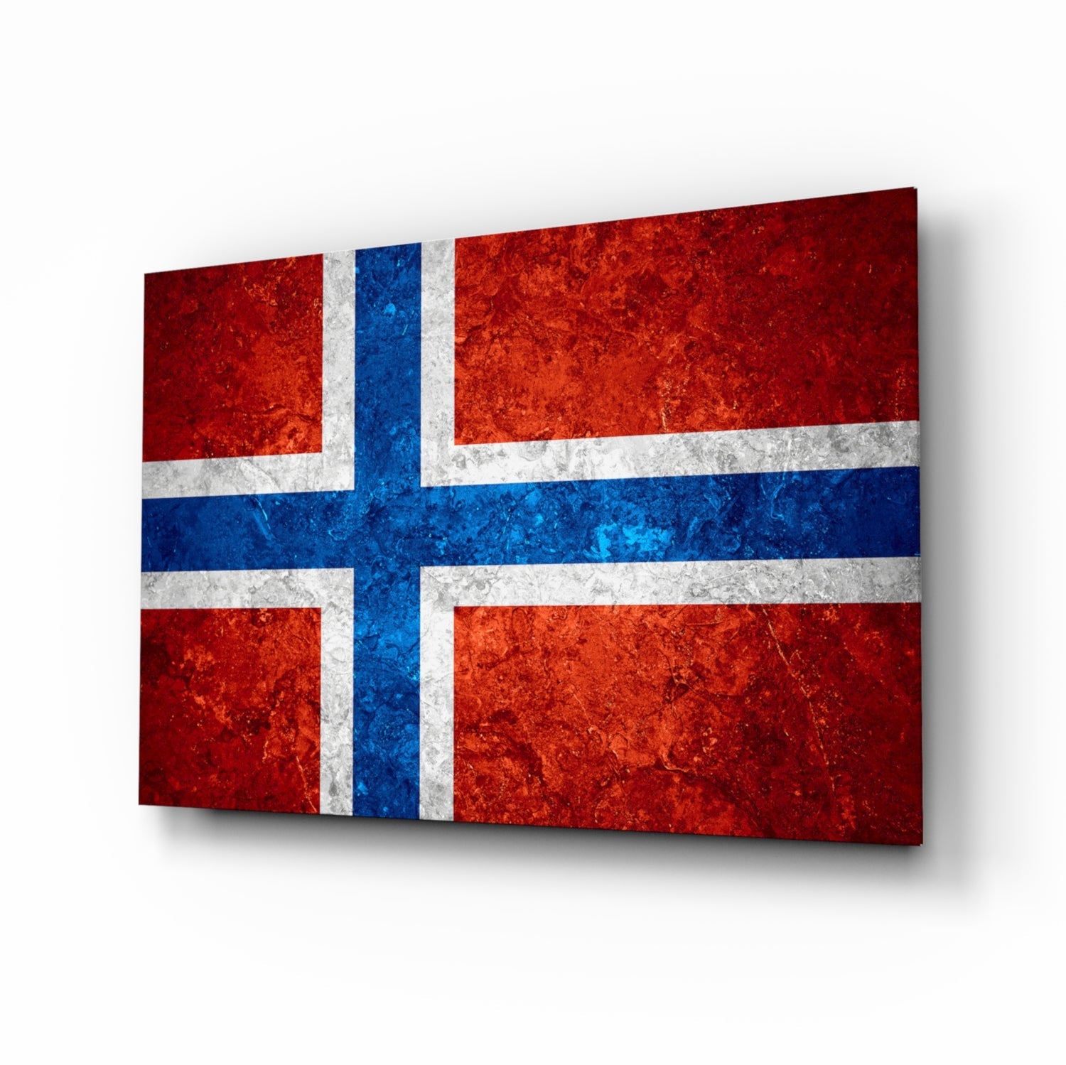 Flag of Norway Glass Wall Art.