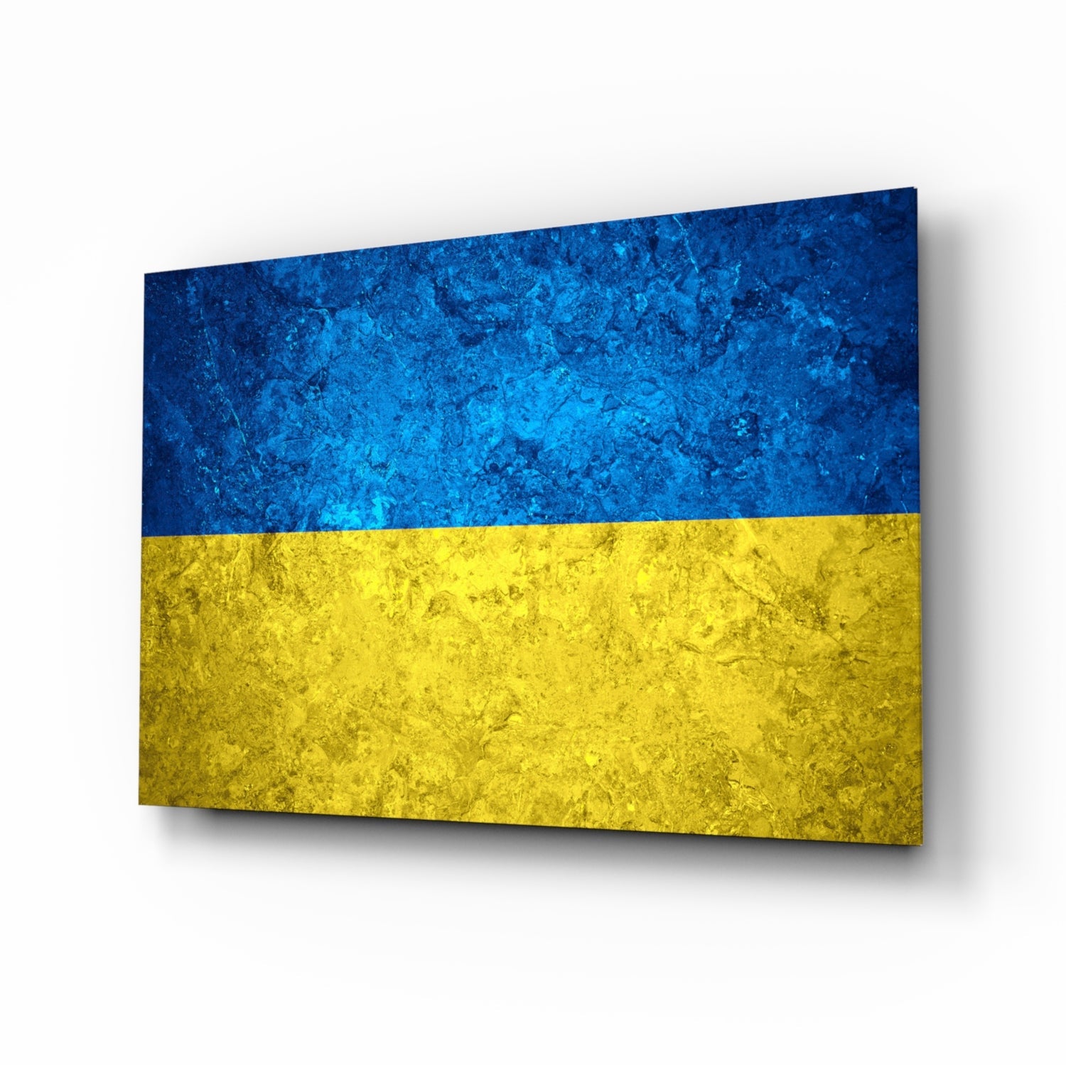 Flag of Ukraine Glass Wall Art.