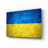 Flag of Ukraine Glass Wall Art.
