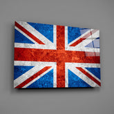 Flag of United Kingdom Glass Wall Art.