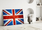 Flag of United Kingdom Glass Wall Art.