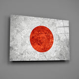 Flag of Japan Glass Wall Art.