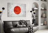 Flag of Japan Glass Wall Art.