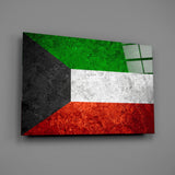 Flag of Kuwait Glass Wall Art.