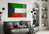 Flag of Kuwait Glass Wall Art.