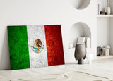 Flag of Mexico Glass Wall Art.